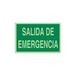 SEÑAL DE EMERGENCIA RECTANGULAR. PLÁSTICO. SALIDA DE EMERGENCIA. RECTANGULAR