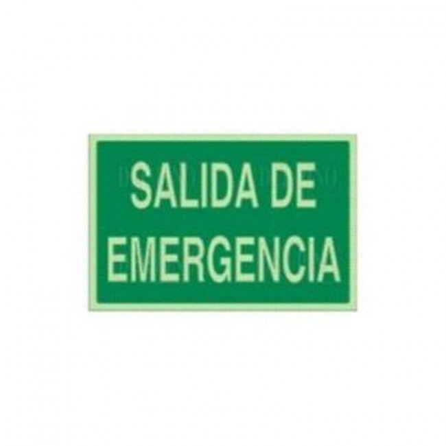 SEÑAL DE EMERGENCIA RECTANGULAR. PLÁSTICO. SALIDA DE EMERGENCIA. RECTANGULAR