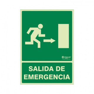 SEÑAL 900 PLAST.297x210"S.EMERG.DCH"LUM. SALIDA EMERGENCIA FLECHA DCHA(LETRA-PICTOGRAMA)