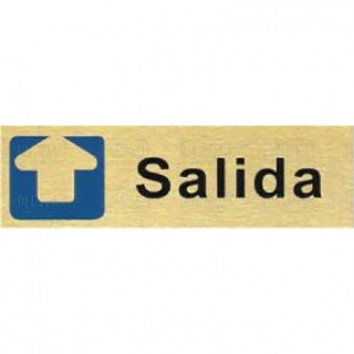 PLACA DE SEÑALIZACIÓN DE SALIDA. ALUMINIO. RECTANGULAR HORIZONTAL
