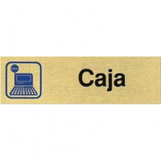 PLACA DE ALUMINIO ORO. ORO. 150 X 45 MM