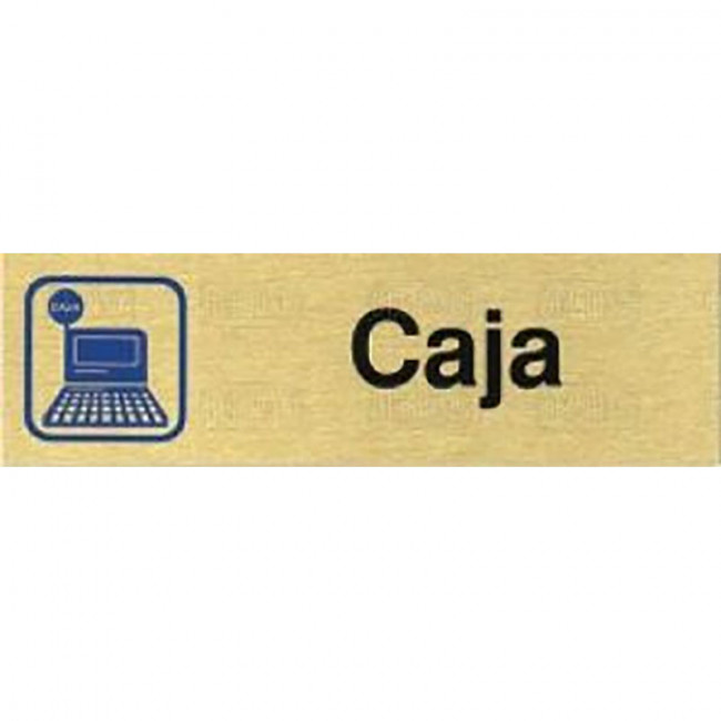 PLACA DE ALUMINIO ORO. ORO. 150 X 45 MM