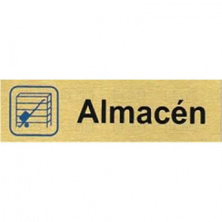 PLACA DE SEÑALIZACIÓN DE ALMACÉN. ALUMINIO. 150 X 45 MM