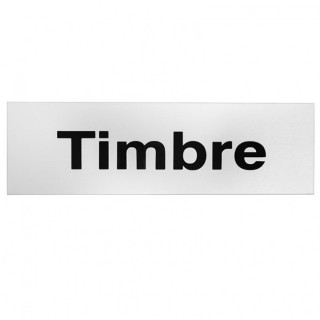 PLACA DE TIMBRE. ALUMINIO. RECTANGULAR. 150X45MM