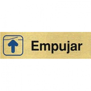 PLACA ALUMINIO ORO 150x45 "EMPUJAR"