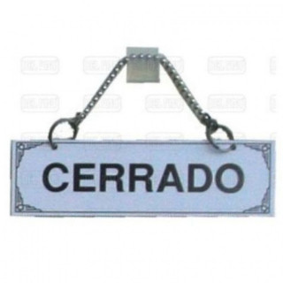 PLACA COLGANTE PUERTA. ALUMINIO