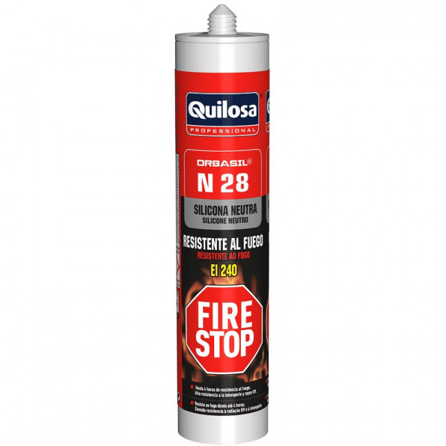 SILICONA NEUTRA RF-240 FIRE-STOP 300ml GRIS PERLA