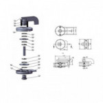 MULETILLA CABINE Ø50 INOXIDABLE 304 PTA.CORRED