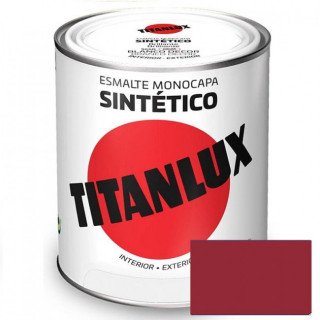 ESMALTE SINTÉTICO TITANLUX. ROJO INGLÉS. BRILLANTE. 750 ML. MONOCAPA. INTERIOR Y EXTERIOR - TITAN