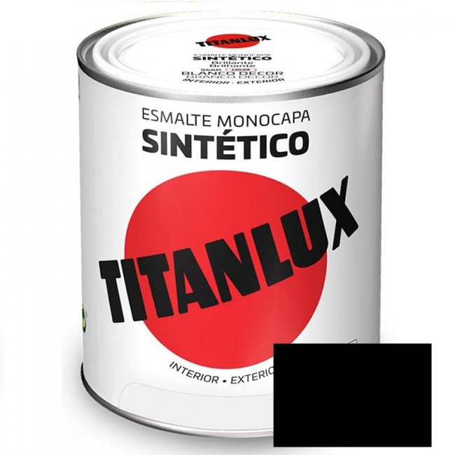 ESMALTE SINTÉTICO INDUSTRIAL ALQUÍDICO. SINTÉTICO ALQUÍDICO. MATE. 750ML. PARA METAL - TITAN