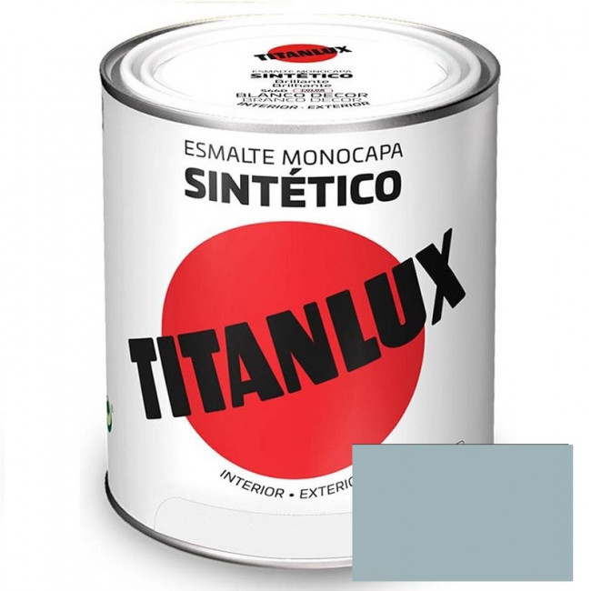 ESMALTE SINTÉTICO TITANLUX. BRILLANTE. GRIS PERLA. INTERIOR Y EXTERIOR - TITAN