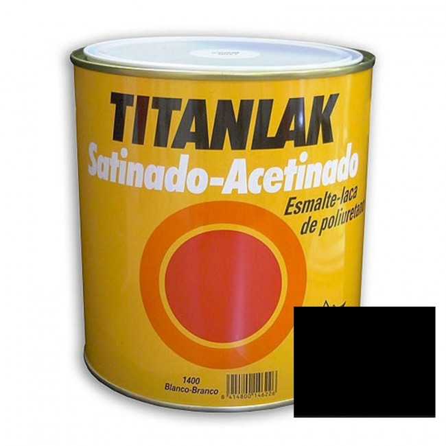 ESMALTE LACA NEGRA TITANLAK. SATINADO. ALQUÍDICA URETANADA - TITAN