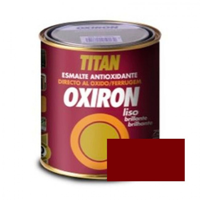 ESMALTE ANTIOXIDANTE OXIRON. SECADO RÁPIDO. INTERIOR Y EXTERIOR. BURDEOS - TITAN