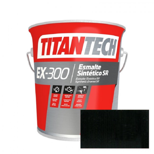 ESMALTE S/R EX300 NEGRO 4L TITANTECH