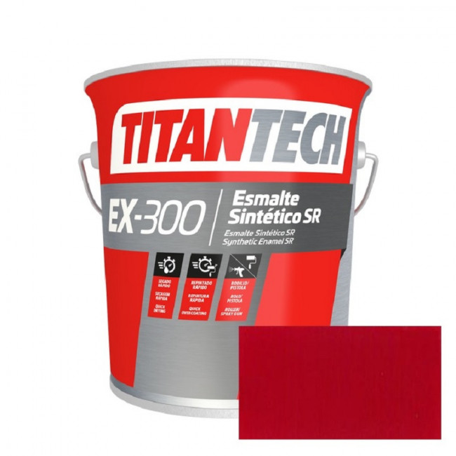 ESMALTE S/R EX300 ROJO RAL-3001 4L TITANTECH