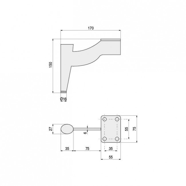 PATA METALICA YVONNE H150 CROMO