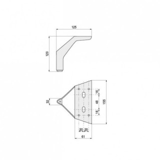 PATA METALICA VANIA H120 CROMO 2