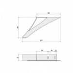 PATA METALICA KEISA H150 CROMO IZQUIERDA