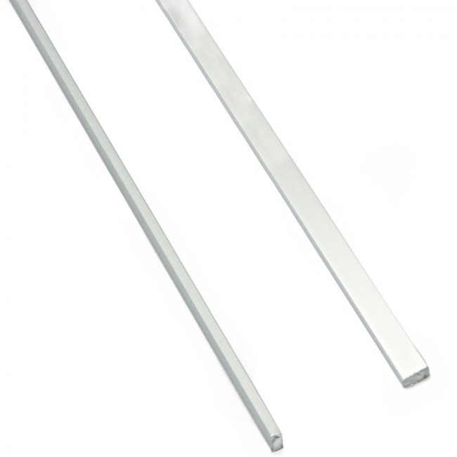 PERFIL EMBUTIR ADHESIVA NAMI 5x2 2,5M PLATA M.  CON ADHESIVO.