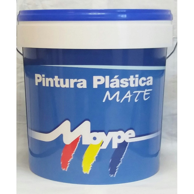 PINTURA PLÁSTICA MATE. INTERIOR Y EXTERIOR. BLANCA. 15 LITROS. PLÁSTICO RÍGIDO. CUBETA CILÍNDRICA - TITAN