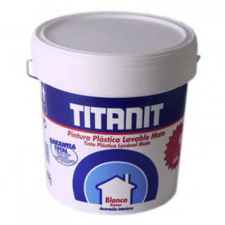 PINTURA PLÁSTICA MATE. ACRÍLICA ESTIRENADA. LAVABLE - TITAN