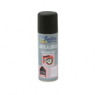 SPRAY DE PINTURA ANTICALÓRICA. AEROSOL. NEGRO. MATE/SATINADO. 200 ML - FELTON