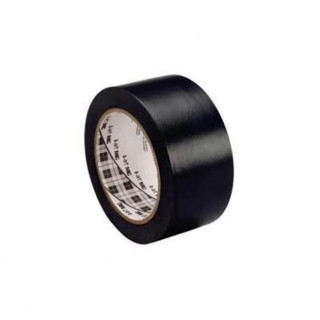CINTA PARA MARCAR SUELO. NEGRO. ANCHO 50MM. PACK DE 24 ROLLOS. LONGITUD 33M - 3M