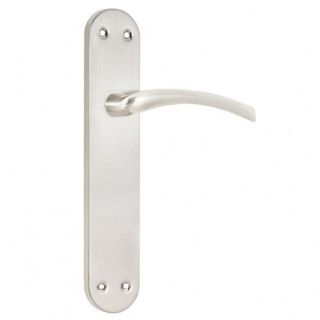 MANILLA DE ALUMINIO EN COLOR NIQUEL SATINADO. MEDIDA 241X45 MM. MODELO FAUS