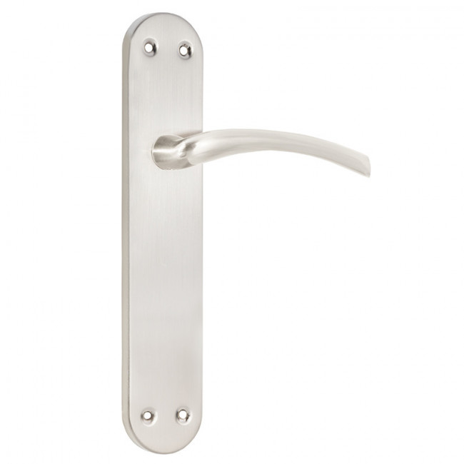 MANILLA DE ALUMINIO EN COLOR NIQUEL SATINADO. MEDIDA 241X45 MM. MODELO FAUS