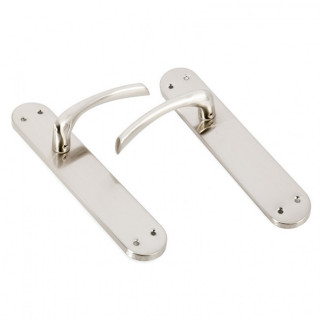 MANILLA DE ALUMINIO EN COLOR NIQUEL SATINADO. MEDIDA 241X45 MM. MODELO FAUS 2