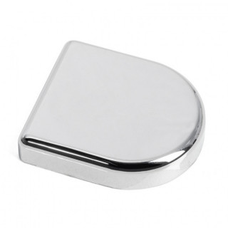 TAPA EMBELLECEDORA OVALADA 36X30 CROMO PARA BISAGRA DE CRISTAL SALICE