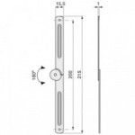 BISAGRA COMPAS PARA CABALLETE. MEDIDAS 215x15,5x1mm