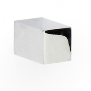 POMO DE ALUMINIO GARONA. CROMADO BRILLANTE. FORMA PRISMÁTICA RECTANGULAR. 14X14MM. ALTURA 20MM