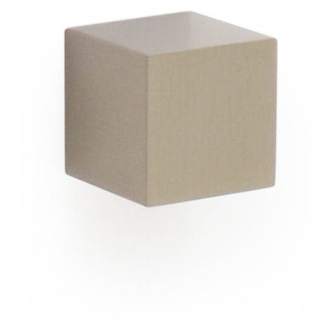 POMO DE ALUMINIO. NIQUELADO SATINADO. FORMA CÚBICA. 25 X 25 MM. ALTURA 25MM