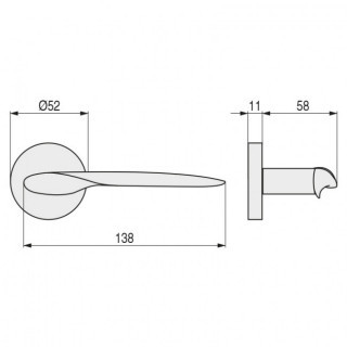 ROSETA ZAMAK MIMAS d52 CROMO 2