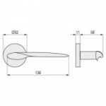 ROSETA ZAMAK MIMAS d52 CROMO