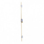 CERRADURA DE SEGURIDAD MULTIPUNTO. 3 BULONES. ACERO NIQUELADO. DORADO. DIÁMETRO 14MM - TESA