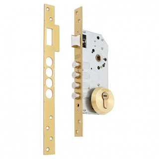 CERRADURA EMBUTIDA DE SEGURIDAD MONOPUNTO R100B566E. ACERO NIQUELADO. CILINDRO T60 - TESA