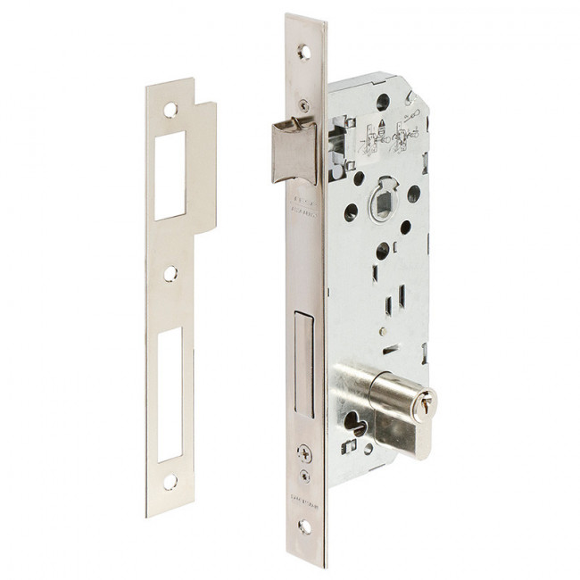 CERRADURA DE EMBUTIR TESA 2030. PUERTAS DE MADERA. ACERO Y ZAMAK. REVERSIBLE
