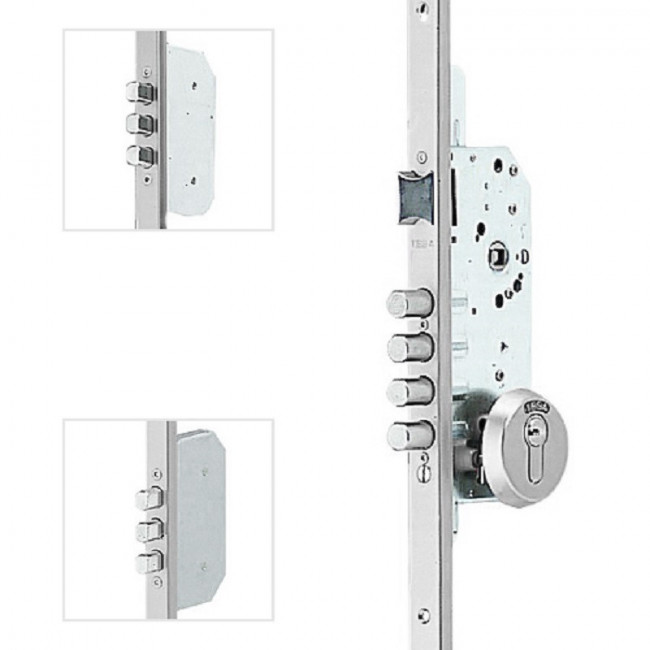 CERRADURA SEG.BULONES TESA 3P T2B3566LN CERRADERO 40mm,NIQUEL, ESC/ABIERTO