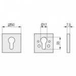 BOCALLAVE SERRETA LATON 50X50 CROMO