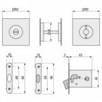 KIT DE CIERRE PARA PUERTA CORREDERA KUBE 4250. ACERO INOXIDABLE. MATE - DIDHEYA