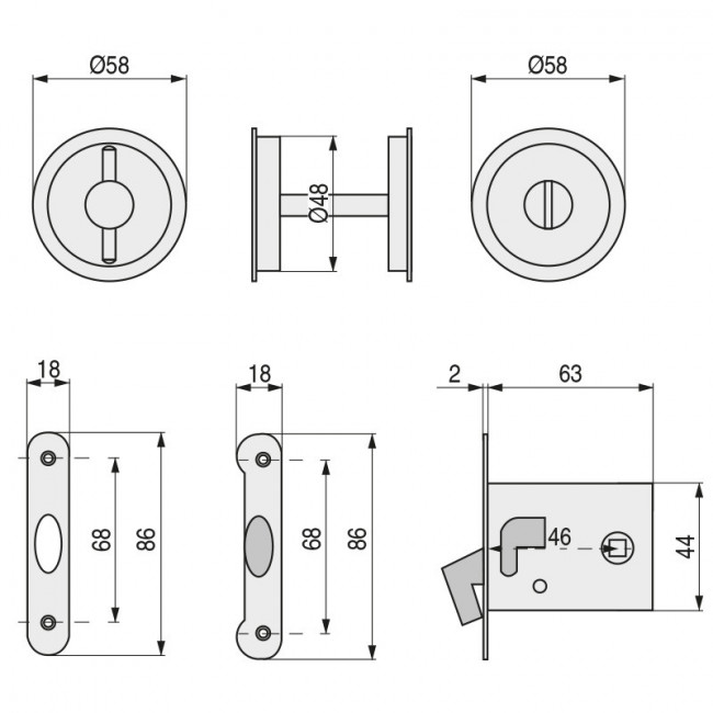 KIT CIERRE PUERTA CORREDERA