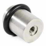 TOPE PUERTA 1069 INOXIDABLE. DIAMETRO 22 MM. ALTURA 30 MM. ACERO INOXIDABLE