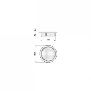 AIREADOR CANAPE REDO d50-60 PLASTICO GRIS 2