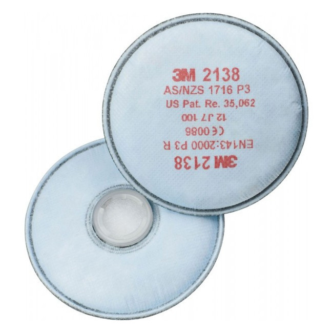 FILTRO RESPIRATORIO 2138. P3R. CAPA DE CARBÓN ACTIVO. CONEXIÓN BAYONETA - 3M