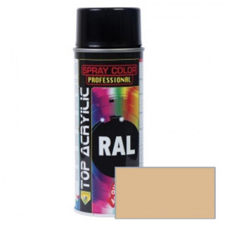 SPRAY ACRÍLICO BEIGE RAL 1001. AEROSOL. 100% ACRÍLICO PURO. INTERIORES Y EXTERIORES. 400ML - TOP ACRYLIC