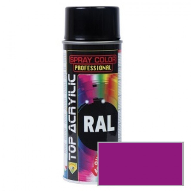 ESMALTE EN SPRAY ACRÍLICO. BASE ACRÍLICA. AEROSOL. INTERIOR Y EXTERIOR. SECADO RÁPIDO. RAL 4006 - TOP ACRYLIC