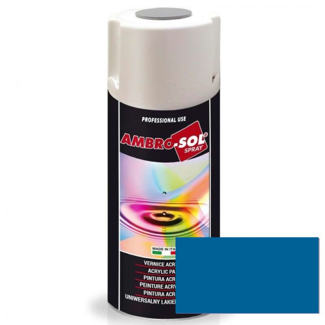 SPRAY ACRÍLICO. 100% ACRÍLICO PURO. AEROSOL. AZUL AZUR RAL-5009. INTERIOR Y EXTERIOR - AMBROSOL