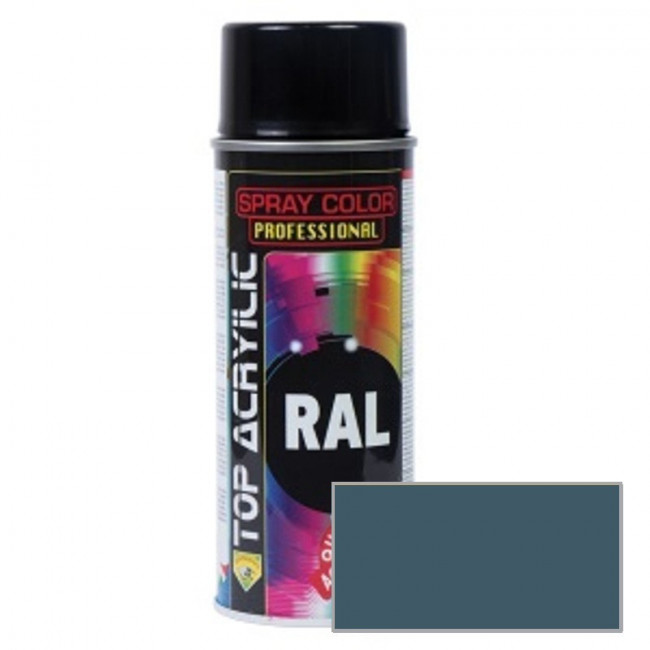 ESMALTE EN SPRAY ACRÍLICO. AEROSOL. INTERIOR Y EXTERIOR. RAL 7031 - TOP ACRYLIC